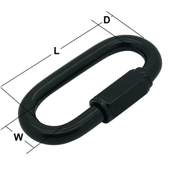 8mm Black Coated Quick Link
