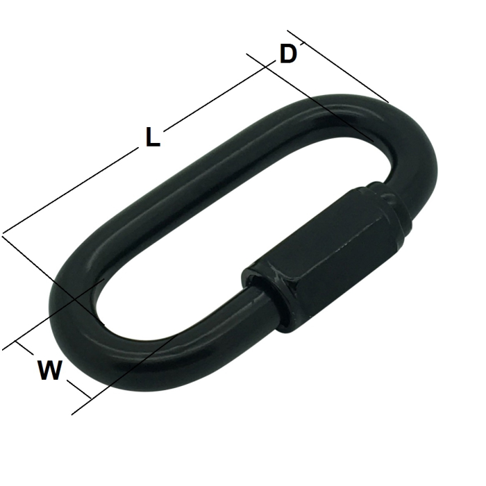 8mm Black Coated Quick Link