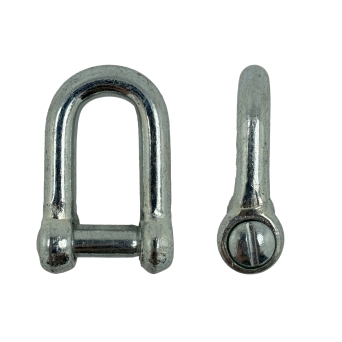 Electro Galvanised Commercial Pattern Dee Shackles with Countersunk Pin