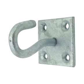 8mm Galvanised Hook on Plate