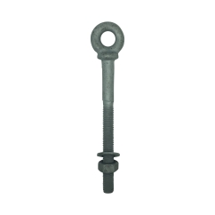 Galvanised Long Shank Eye Bolts (with Nut & Washer)