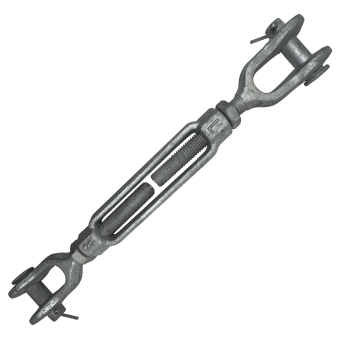 Galvanised U.S. Fed. Spec. FF-T-791 B Turnbuckles - Jaw & Jaw