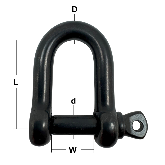 StayBlack Stainless Steel Commercial Dee Shackles