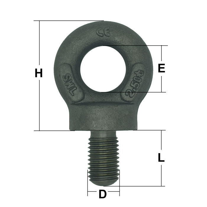 Self Colour Collared Eye Bolts to B.S. 4278 Table 1