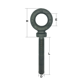 Self Colour Long Shank Dynamo Eye Bolts to B.S. 4278 Table 3