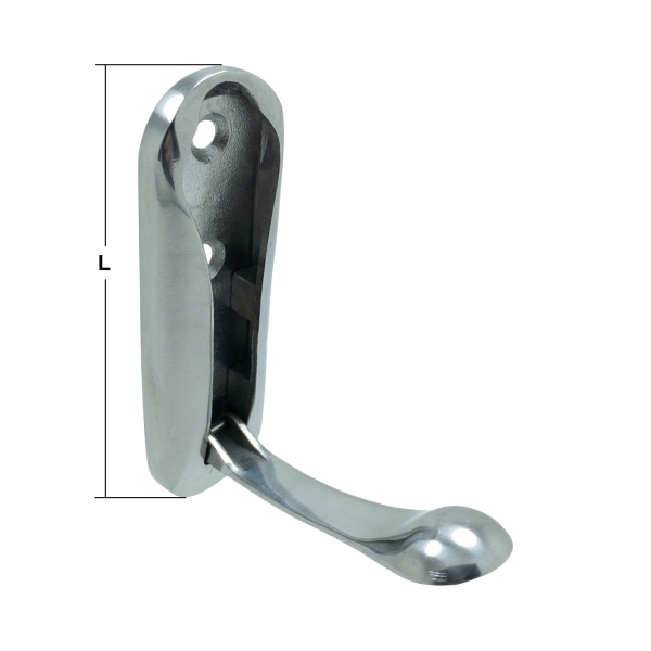 76mm Stainless Steel Foldaway Coat Hook
