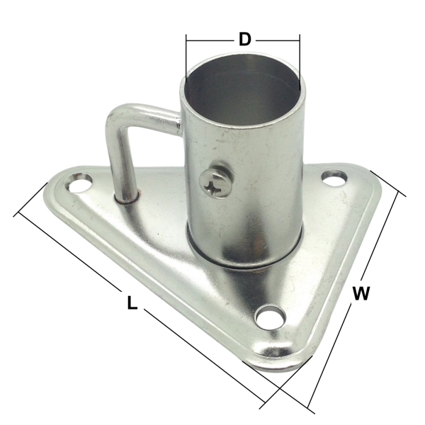 87mm Stainless Steel Flagstaff Socket
