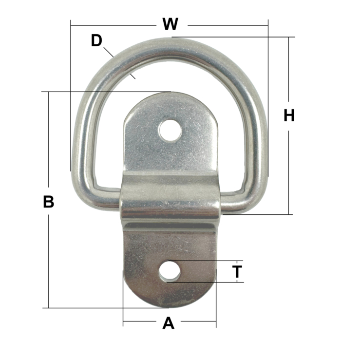 Stainless Steel Lashing Dee Rings & Plates