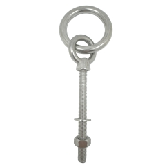 Stainless Steel Long Shank Ring Bolts (with Nut & Washer)