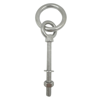 Stainless Steel Long Shank Ring Bolts (with Nut & Washer)
