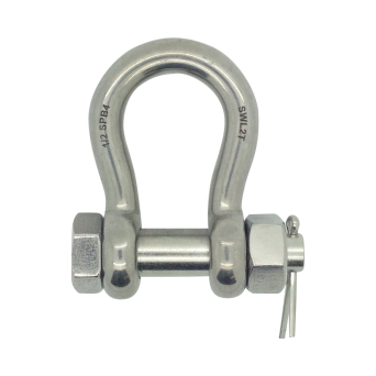 Stainless Steel Load Rated Safety Pin Bow Shackles