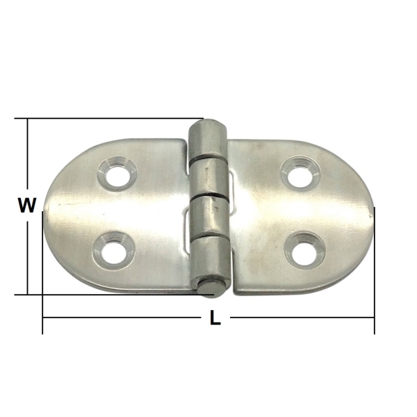 75mm Stainless Steel Oval Hinge