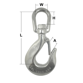 Stainless Steel Swivel Hooks with Safety Catch