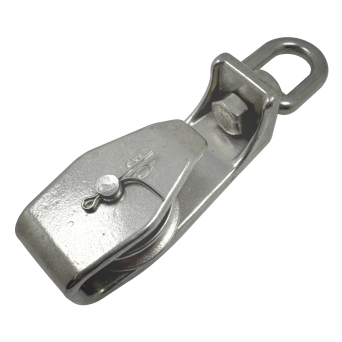 Stainless Steel Single Pulley Blocks with Swivel Eye & Open Side