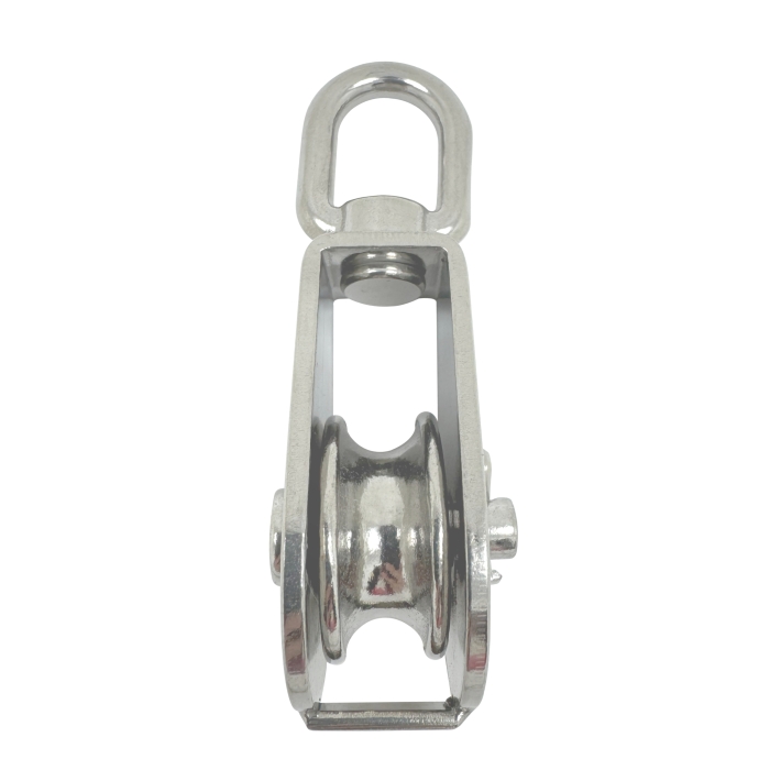 Stainless Steel Single Pulley Blocks with Swivel Eye