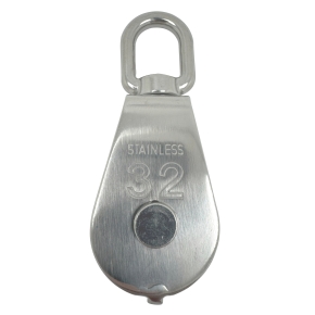Stainless Steel Double Pulley Blocks with Swivel Eye