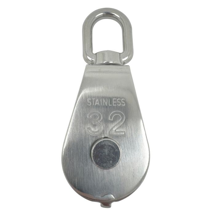 Stainless Steel Double Pulley Blocks with Swivel Eye