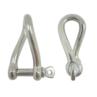 Stainless Steel Twisted Dee Shackles
