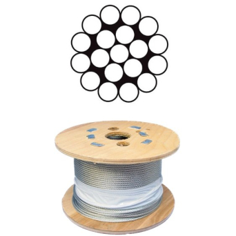 Pre-Reeled Stainless Steel Wire Rope Cable - 1 x 19 Construction