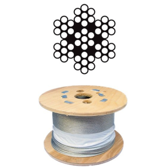 Pre-Reeled Stainless Steel Wire Rope Cable - 7 x 7 Construction