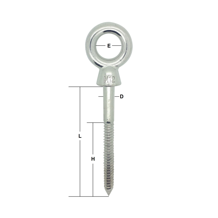 Stainless Steel Woodscrew Eye Bolts