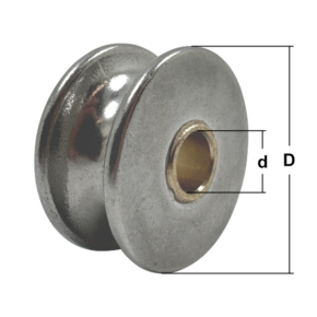 75mm Stainless Steel Pulley Sheave with Brass Bush