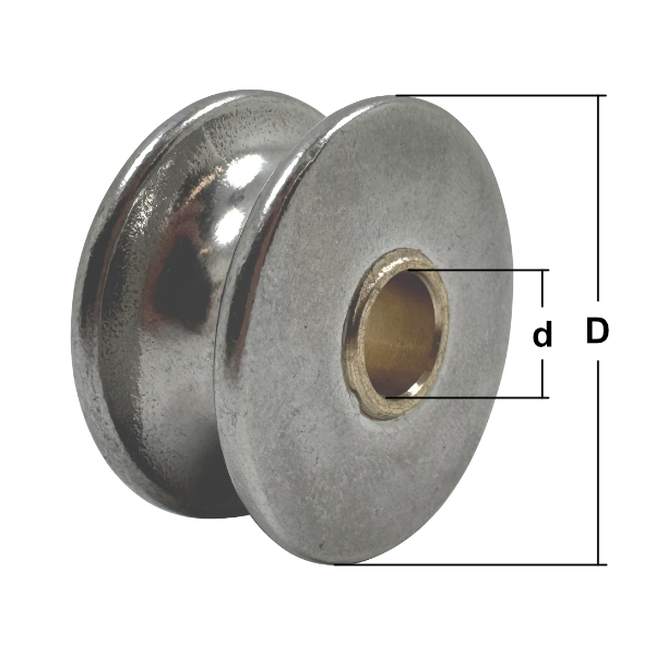 75mm Stainless Steel Pulley Sheave with Brass Bush