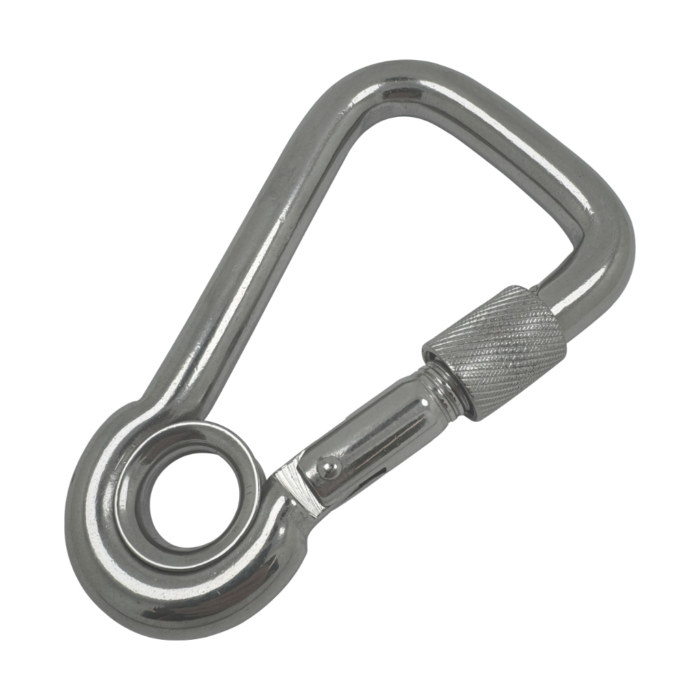 Stainless Steel Asymmetric Carbine Hooks with Eyelet & Screwgate