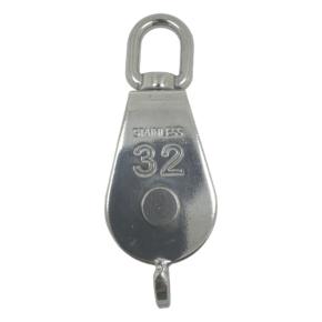 Stainless Steel Single Pulley Blocks with Swivel Eye & Becket