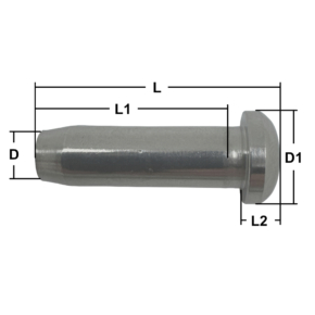 Stainless Steel Dome Head Terminals with Internal Thread & Hexagon Socket