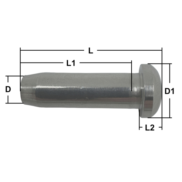 M6 Stainless Steel Dome Head Terminal with Internal Thread & Hexagon Socket