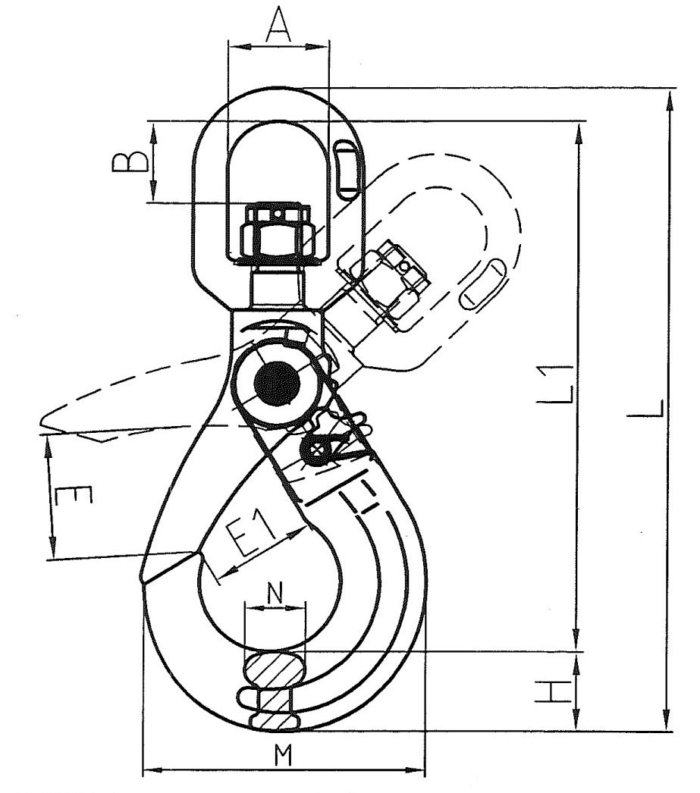 Grade 100 Swivel Auto Lock Hooks