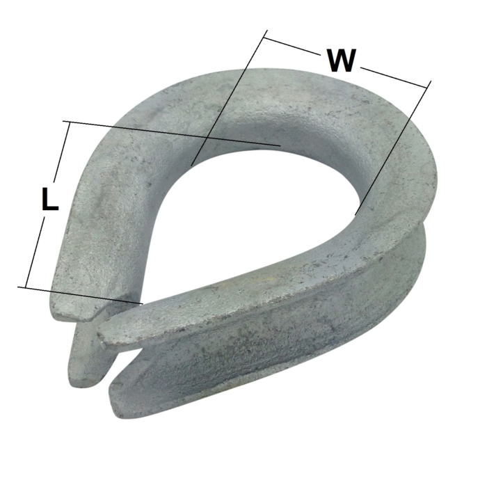 Galvanised Heart Shaped Thimbles to B.S. 464/1