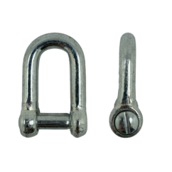 Electro Galvanised Commercial Pattern Dee Shackles with Countersunk Pin