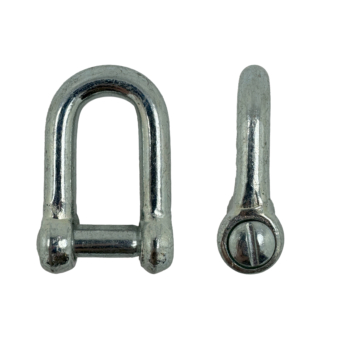 Electro Galvanised Commercial Pattern Dee Shackles with Countersunk Pin