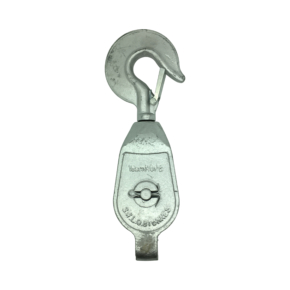 4″ Galvanised G.M.I. Double Pulley with Swivel Hook
