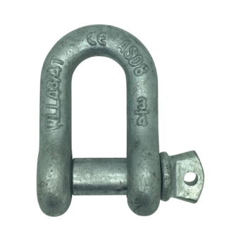 Galvanised Alloy Steel U.S. Fed Spec. RR-C-271 Screw Pin Dee Shackles