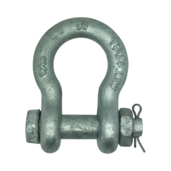 Galvanised Alloy Steel U.S. Fed. Spec. RR-C-271 Safety Pin Bow Shackles