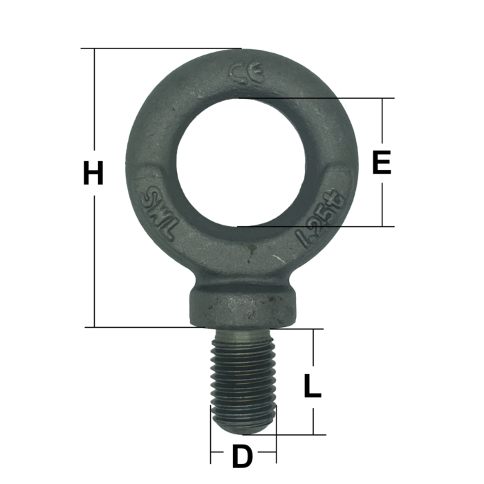 M18 Self Colour Dynamo Eye Bolt to B.S. 4278 Table 3