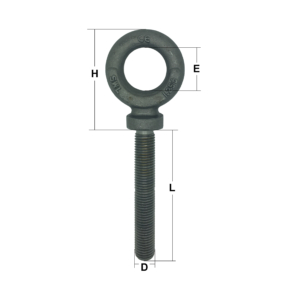 Self Colour Long Shank Dynamo Eye Bolts to B.S. 4278 Table 3