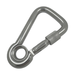 Stainless Steel Asymmetric Carbine Hooks with Eyelet & Screwgate