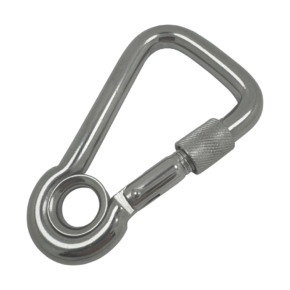 Stainless Steel Asymmetric Carbine Hooks with Eyelet & Screwgate
