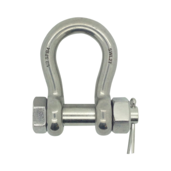 Stainless Steel Load Rated Safety Pin Bow Shackles
