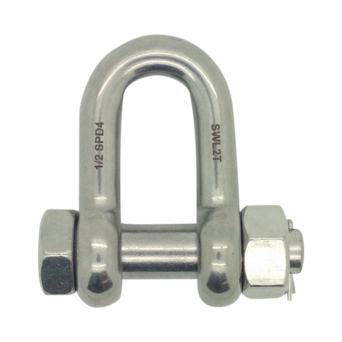 Stainless Steel Load Rated Safety Pin Dee Shackles