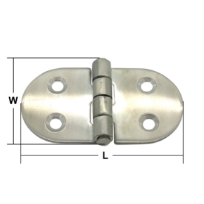 75mm Stainless Steel Oval Hinge