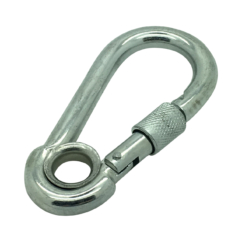 Zinc Plated Carbine Hooks with Eyelet & Screwgate