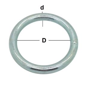 3mm x 25mm Zinc Plated Welded Round Ring