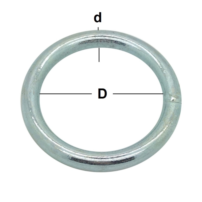 3mm x 25mm Zinc Plated Welded Round Ring