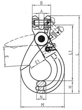Grade 80 Clevis Auto Lock Hooks