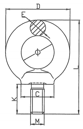 M12 Grade 80 High Tensile Lifting Eye Bolt